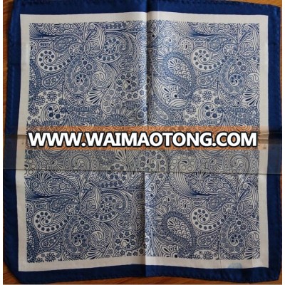 printed pocket square fashion magic silk scarf