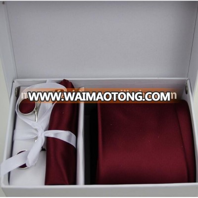 men's bow ties polyester silk handkerchief tie set