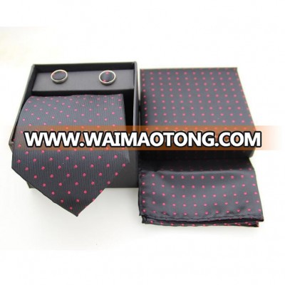 polka dot cufflinks hanky neckwear ties