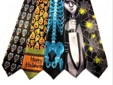 Assorted Halooween Design Silk Ties (PM023)